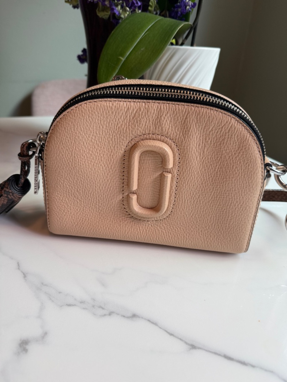 Marc Jacobs Blush Pink Pebbled Leather Mini Crossbody  Bag